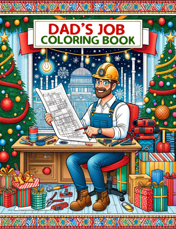 Dad's Job Coloring Book - Fun & Educational Activity for Kids, 8.5” x 11” Gift for Father's Day, Explore Occupations & Professions