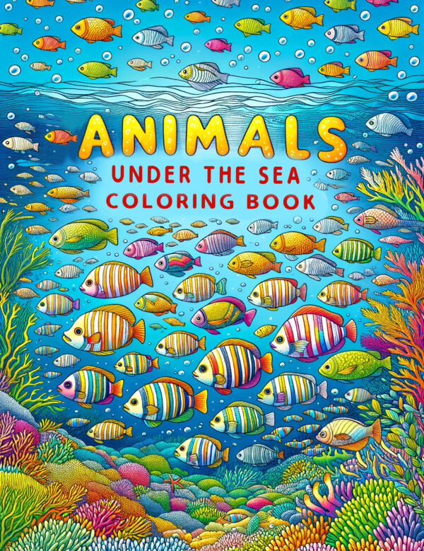 Animals Under The Sea - Painting Cute Marine Life, 8.5" x 11", Children's Coloring Books with vibrant illustrations, perfect for boys, girls, and sea animal enthusiasts