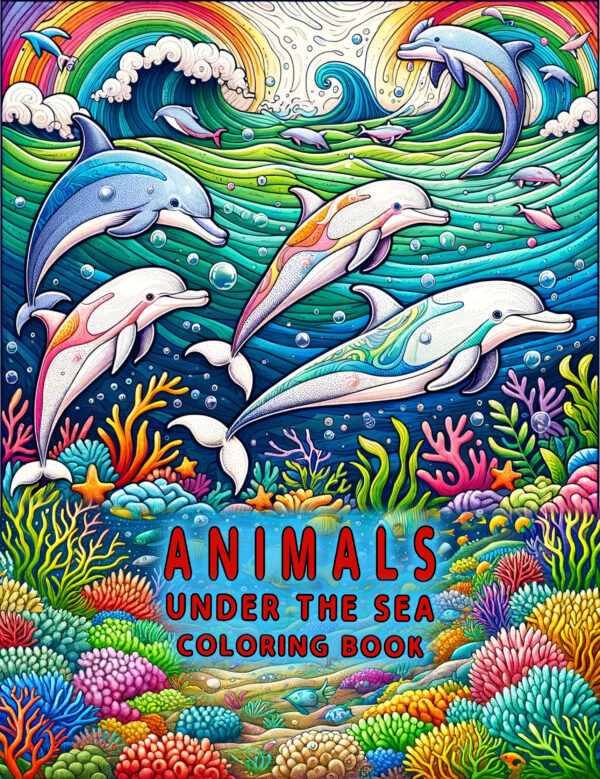 Animals Under The Sea - Colorful Marine Life Illustrations, Children's Coloring Books, Educational and Fun Ocean World Exploration for Kids, Ideal Gift for Boys and Girls