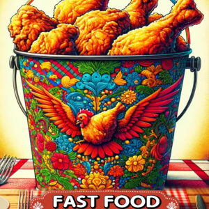 Fast Food Colorful Illustration 8.5" x 11", Children's Coloring Books, Fun and Delicious Designs for Kids, Perfect Gift for Food Lovers