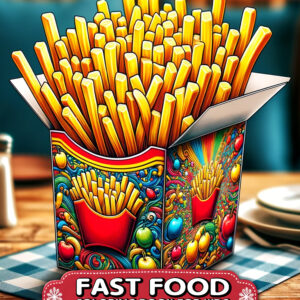 Fast Food Fun for Kids - Gift Set with Burger, Pizza, Fries, and More! 8.5" x 11", Children's Coloring Books, Ideal for boys, girls, parties, and creative play