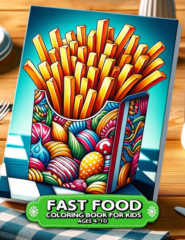 Fast Food Funny - Hilarious Food Characters to Color 8.5" x 11", Children's Coloring Books, Fun and Entertaining Illustrations for Kids, Great Gift Idea for Birthday Parties