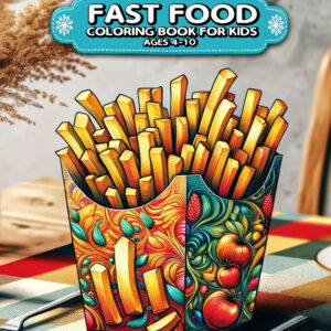 Fast Food for Holiday Fun, Kids Activity Book, 8.5" x 11", Perfect for Travel and Entertainment, Ideal Gift for Boys and Girls