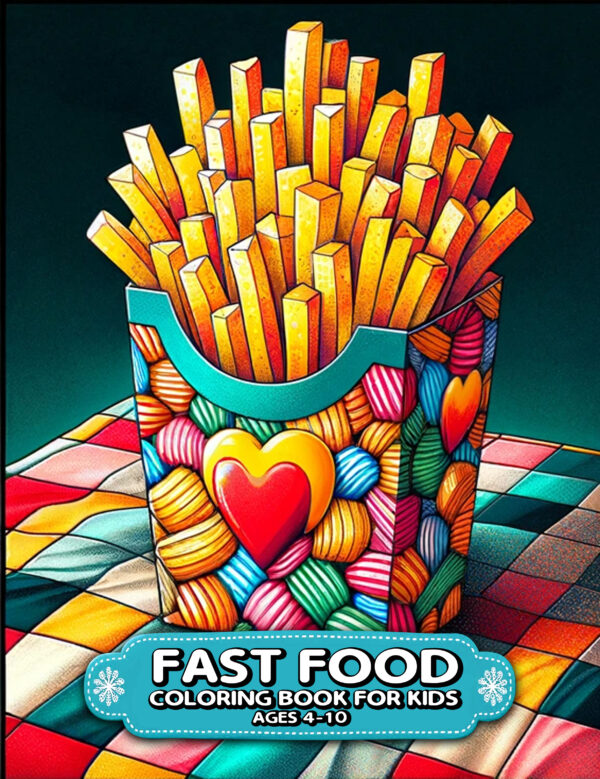 Fast Food Fun for Son, 8.5" x 11", Easy and Exciting Coloring Pages, Ideal Gift for Boys, Burgers, Fries, Pizza, and More