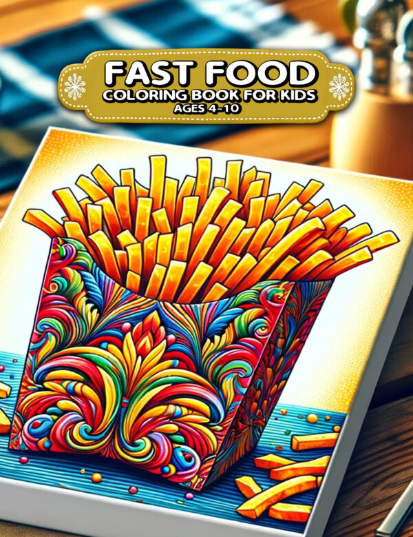 Fast Food for Daughter - Fun & Creative Coloring Book, Ideal Gift for Girls Who Love Burgers, Fries & More! Perfect for Toddlers & Kids