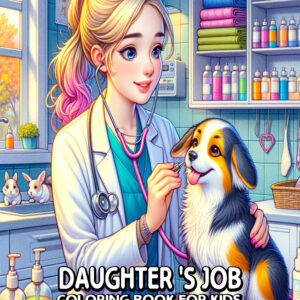 Daughter’s Job - Cute Animal Coloring Book, 8.5” x 11” Fun & Educational Activity, Ideal Gift for Girls, Encourages Creativity