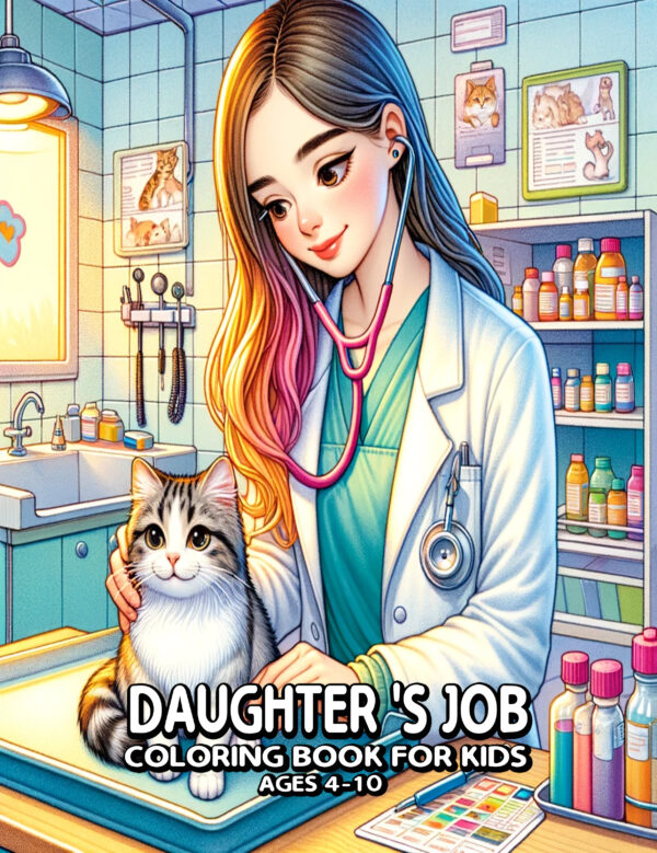 Funny Daughter’s Job Coloring Book - 8.5” x 11” Activity with Hilarious Quotes & Illustrations, Perfect Gift for Girls & Special Occasions