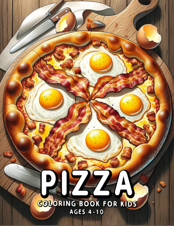 Pizza Coloring Book for Kids - Fun & Creative Activity, 8.5” x 11” with Cute Illustrations, Perfect Gift for Boys & Girls