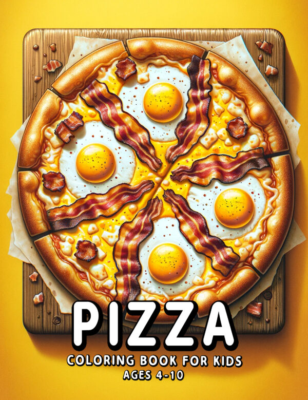 Pizza Coloring Book - Fun & Relaxing 8.5” x 11” Illustrations, Perfect for Kids & Pizza Lovers, Great Stress Relief & Creative Gift