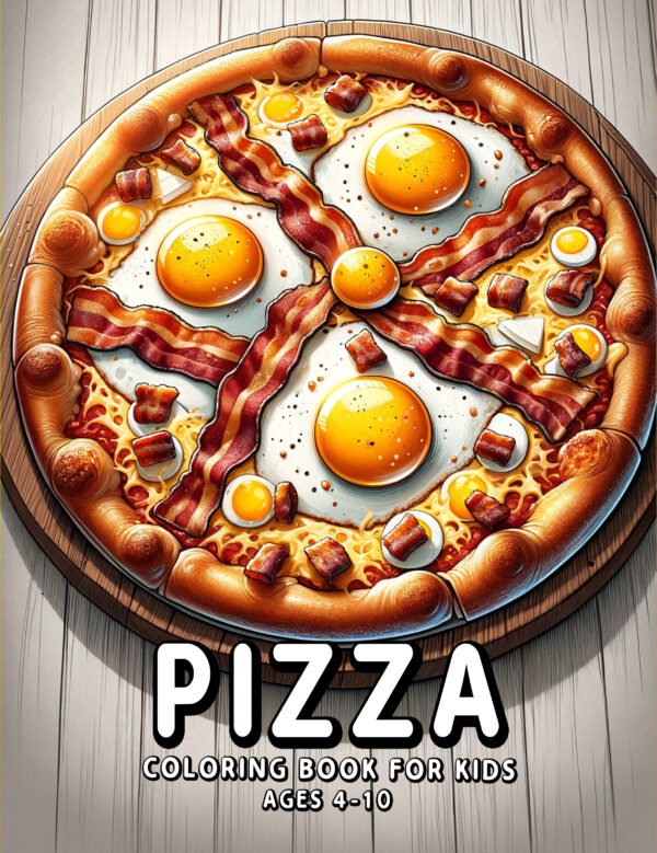 Pizza Coloring Book for Kids - Beautiful & Fun Illustrations, 8.5” x 11” Activity for Creative Food Lovers, Perfect Gift for Boys & Girls