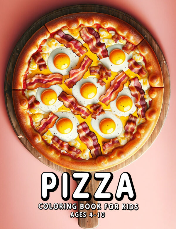Pizza Coloring Book for Kids - Fun & Delicious Activity, Perfect Gift for Food-Loving Boys & Girls, Large 8.5” x 11” Coloring Pages