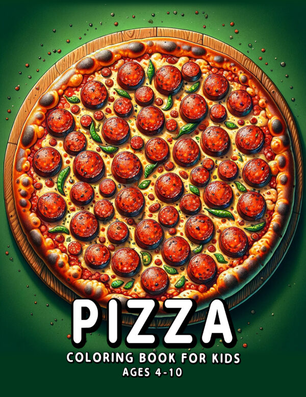 Pizza Ornament Coloring Book for Kids - Fun & Easy Designs, Perfect Gift for Creative Boys & Girls on Birthdays & Holidays
