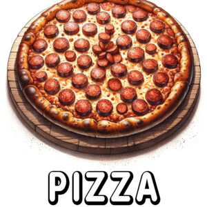 Coloring Pizza Activity for Kids - Fun & Creative Holiday Gift, 8.5” x 11” Children's Coloring Book with Cute Illustrations