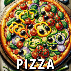 Pizza Coloring Book for Boys & Girls - Fun & Adorable Food Illustrations, Perfect Gift for Kids Who Love Pizza, Birthdays & Holidays