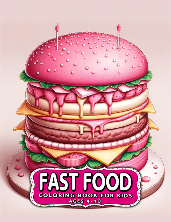 Fast Food - Funny & Colorful Children's Coloring Book, Perfect Gift for Birthdays, Holidays & Special Occasions, Fun Activity for Kids