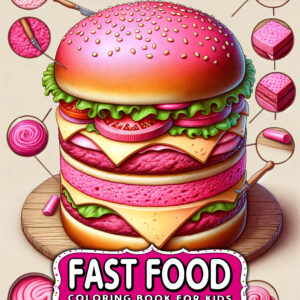 Funny Fast Food Coloring Books for Kids - Perfect Gift for Food Lovers, Ideal for Boys & Girls, Fun & Creative Activity for Hours of Entertainment