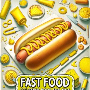 Vintage Fast Food Illustration - Fun 8.5” x 11” Children's Coloring Book, Great Gift for Boys, Girls & Food Lovers, Creative Exploration