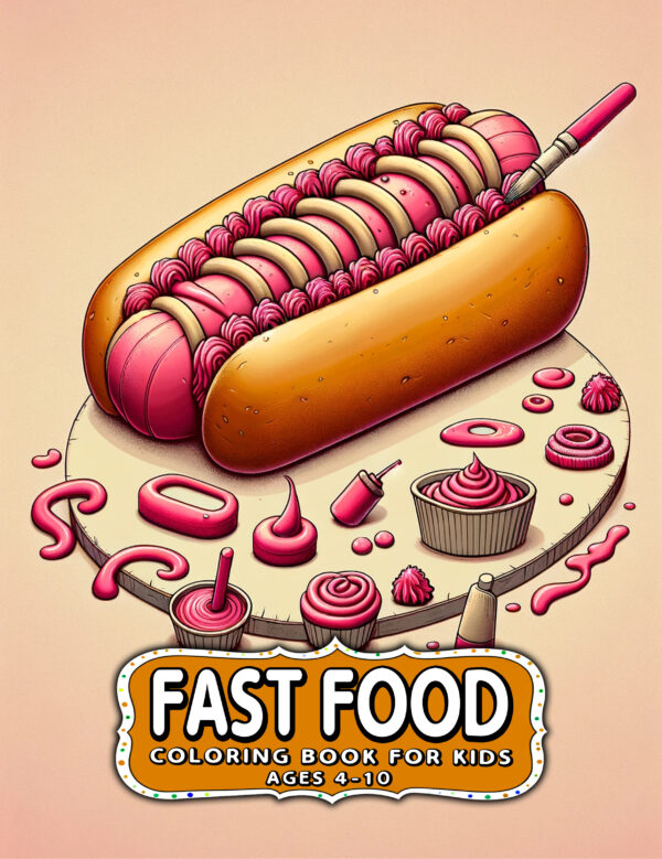 Cute Fast Food Coloring Books for Kids - Fun & Creative Gift for Boys & Girls, Relaxing & Beautiful Illustrations, Perfect for Any Occasion