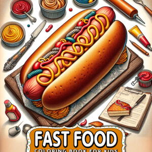 Fast Food Colorful Illustration - Fun Children's Coloring Book, Perfect Gift for Curious Minds to Boost Creativity & Imagination