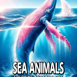Sea Animals - Dive into Retro Oceans with Cute & Colorful Creatures, Fun & Relaxing Coloring Book for Kids & Families, Perfect Gift Idea