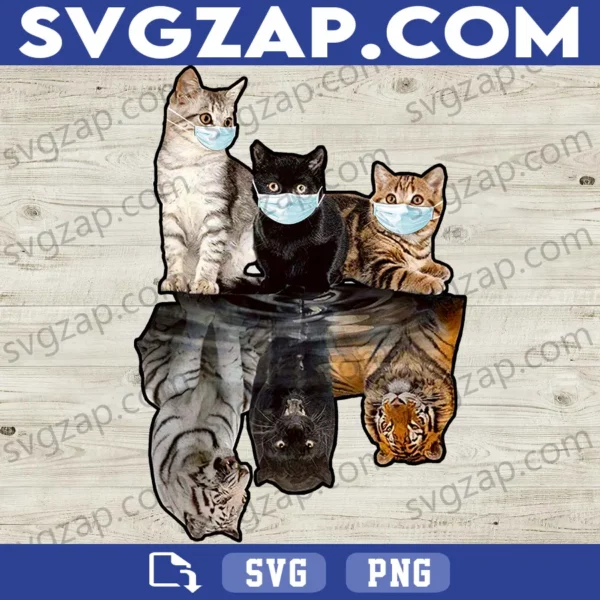 Funny Cat Shadow on Water PNG - Quarantined Cat Meme - Cute & Funny Cat Clipart, Instant Download PNG for Sublimation & Digital Use