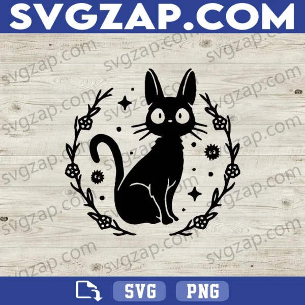 Cat Anime SVG - Japanese Manga Digital Download for Cricut & Silhouette - SVG, PNG, DXF, EPS Instant Cut Files