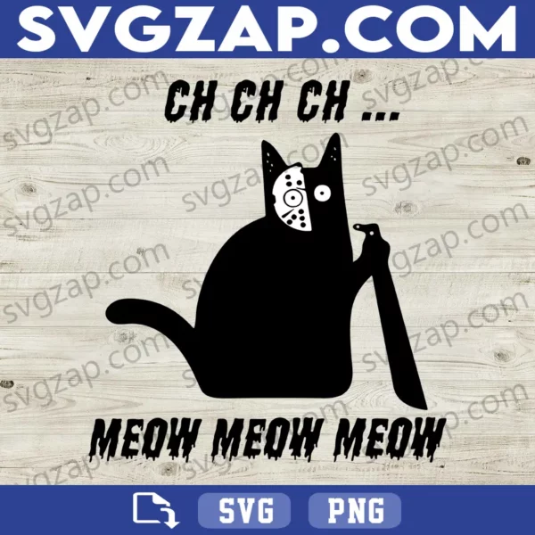Jason Cat SVG - Halloween Horror Cat SVG - Scary Animal Mask SVG - SVG, PNG, DXF, EPS, AI Instant Download