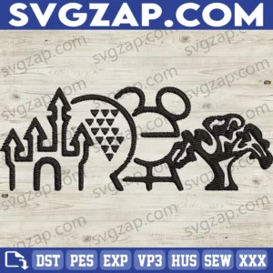 Disney Park Group Embroidery Files - Matching Family Designs for Epcot, Magic Kingdom, Animal Kingdom & Hollywood Studios - Perfect for Disney Trips & Holidays