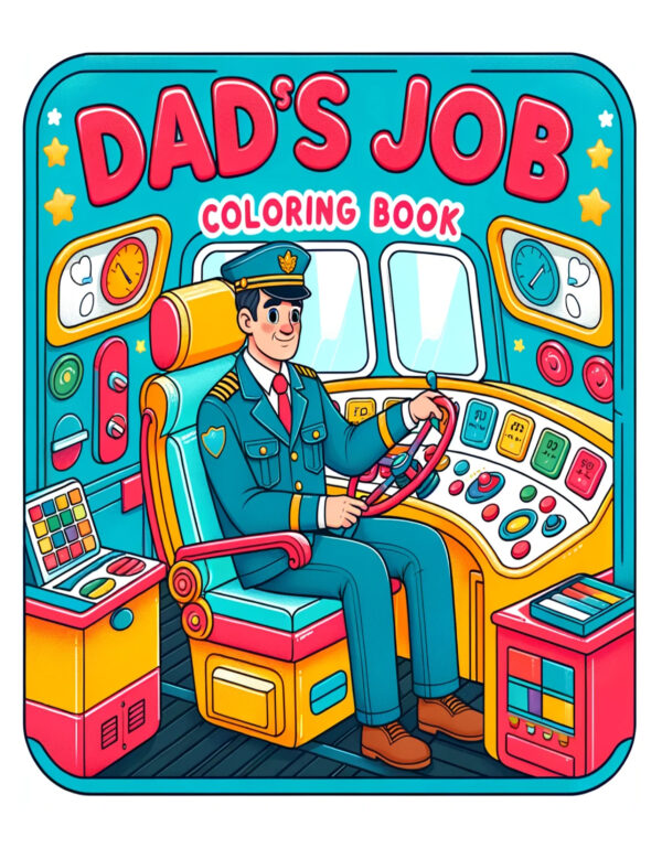 Dad’s Job - Fun & Educational Coloring Book, Perfect Father’s Day Gift, 8.5” x 11” Activity for Kids to Explore Careers & Creativity