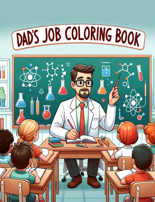Dad’s Job for Family - Fun & Educational Coloring Book, Perfect for Father’s Day & Family Bonding, 8.5” x 11” Activity for Kids