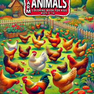 Vintage Farm Animals Illustration 8.5" x 11", Children's Coloring Books, Educational & Fun Activity for Kids, Ideal for Animal Lovers