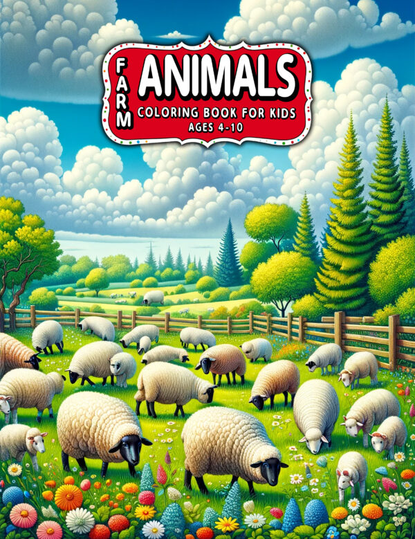 Funny Farm Animals Gifts, 8.5" x 11" Children's Coloring Books, Ideal for Kids and Animal Lovers, Perfect Gift for Birthdays & Holidays