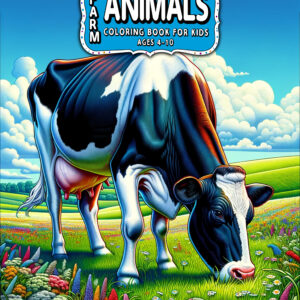Farm Animals Painting Cute Illustration 8.5" x 11", Children's Coloring Books, Educational and Fun Activity, Ideal for Preschoolers & Animal Lovers