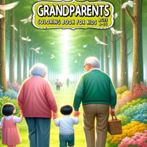 Grandparents Coloring Book - Cute & Heartwarming Scenes, Fun Family Activity, Perfect Gift for Kids & Grandparents, 8.5” x 11
