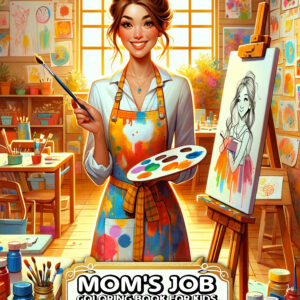 Mom's Job - Cute Animals & Nature Scenes Coloring Book for Kids, Fun & Educational Activity, Perfect Gift for Mothers
