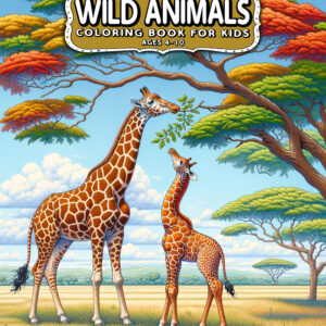 Wild Animals - Funny Gifts for Kids, 8.5" x 11" Children's Coloring Books, Educational and Entertaining Activity, Ideal for Boys and Girls