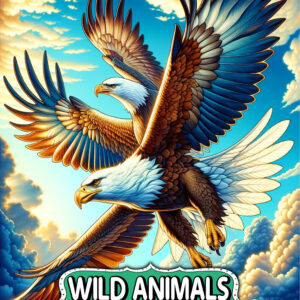 Wild Animals Painting Cute Illustration 8.5" x 11", Children's Coloring Books, Fun and Educational Animal Art for Kids, Perfect for Animal Lovers