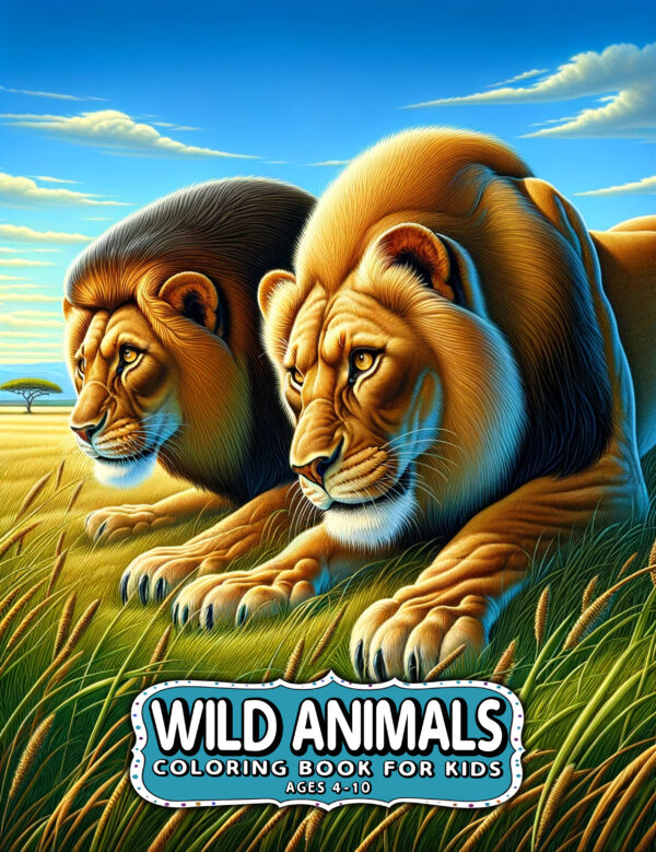 Wild Animals for Kids, Fun and Educational Animal Coloring Pages for Children, Perfect Gift for Animal Lovers