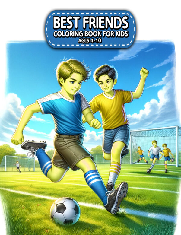 Best Friends Coloring Book - Funny & Entertaining Adventures, 8.5” x 11”, Perfect Gift for Kids, Boys & Girls