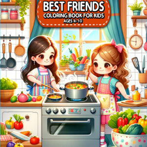 Best Friends Coloring Book - Fun & Imaginative Designs for Kids, Perfect Gift for Besties, Creative Activity for Boys & Girls