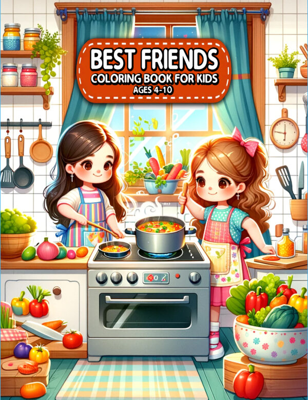 Best Friends Coloring Book - Fun & Imaginative Designs for Kids, Perfect Gift for Besties, Creative Activity for Boys & Girls