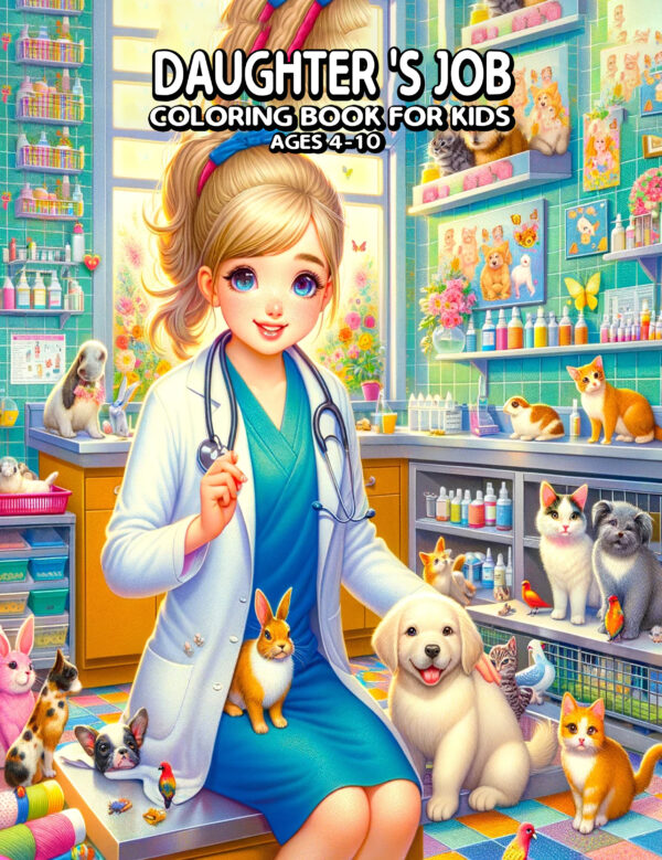 Retro Daughter’s Job - Fun & Educational Coloring Book, Inspiring Careers for Girls, Perfect Gift for Creative & Ambitious Kids