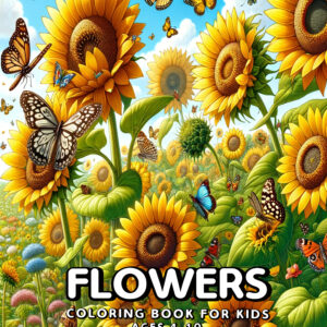 Flowers - Whimsical and Relaxing Coloring Book, Beautiful Floral Designs for Stress Relief, Creativity, and the Perfect Gift for Nature Lovers