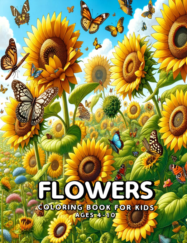 Flowers - Whimsical and Relaxing Coloring Book, Beautiful Floral Designs for Stress Relief, Creativity, and the Perfect Gift for Nature Lovers