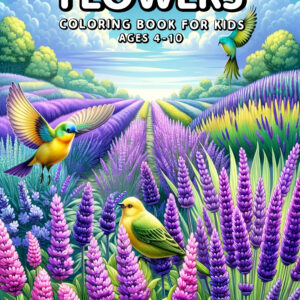 Flowers - Creative Floral Coloring Book with Elegant Designs and Happy Garden Scenes, Great Gift for Nature Fans and Relaxing Art Time