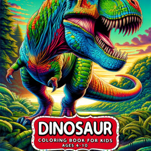 Vintage Dinosaur Illustration 8.5" x 11" – Fun & Educational Coloring Book for Boys, Dinosaur Lovers, Perfect for Jurassic Adventure Enthusiasts