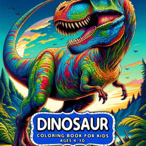 Fun & Educational Dinosaur Illustrations for Kids, 8.5" x 11" Coloring Book for Children, Ideal Gift for Boys and Girls