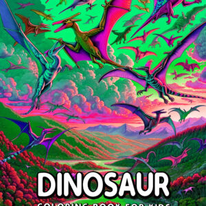 Dinosaur Colorful Illustration 8.5" x 11", Children's Coloring Books, Fun & Educational Activity Book for Boys and Girls, Ideal Gift for Dinosaur Enthusiasts