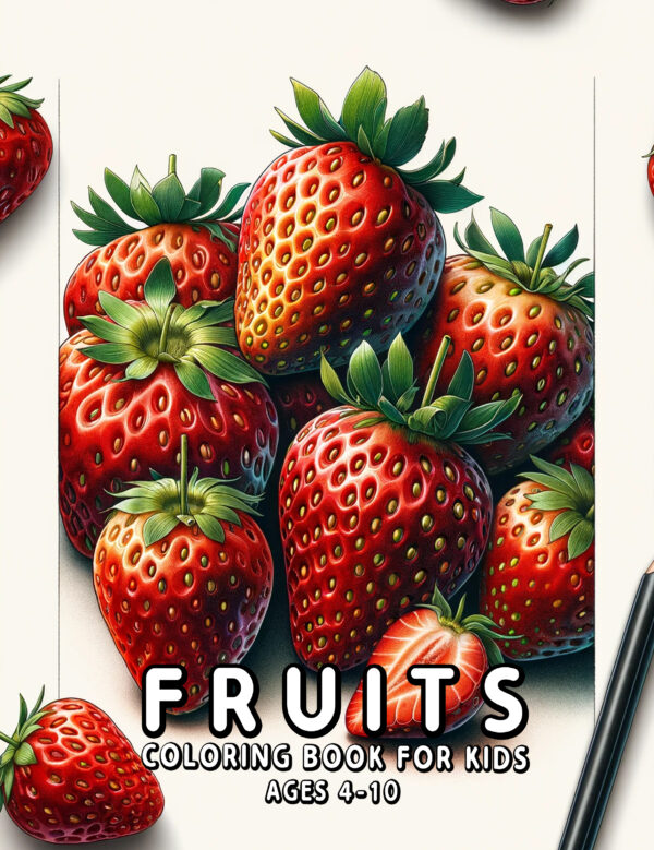 Fruits - Fun & Tasty Coloring Book with Juicy Designs, Creative Play for Kids and Adults, Perfect Gift for Foodies and Fruit Lovers