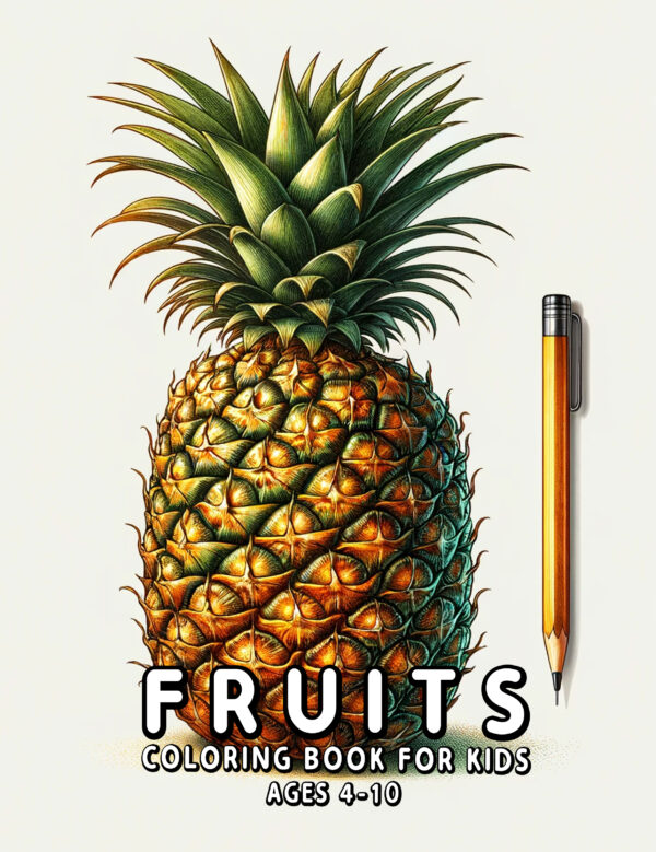 Fruits - Delicious and Vibrant Coloring Book with Tropical and Seasonal Fruits, Great for Relaxing, Creativity, and Gift Giving